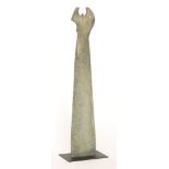 Tom Millard - A contemporary ceramic sculpture of slender column form with an abstract shaped top