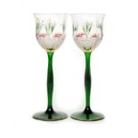 Theresienthal - A pair of early 20th Century hock glasses,