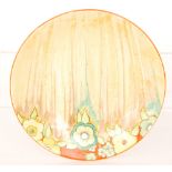 Clarice Cliff - Jonquil - A large circular plate circa 1933 hand painted with a band of stylised