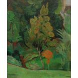 Circle of Duncan Grant (1885-1978) - Trees - a study of foliage, oil on canvas, framed,