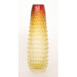 Frantisek Koudelka - Prachen Glassworks - A large post war vase of swollen sleeve form with dimple
