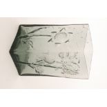 Frank Thrower - Dartington - A large post war vase of square section relief moulded with stylised