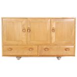 Ercol - A 'Windsor' blonde elm and beech sideboard, model 468,