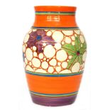Clarice Cliff - Broth - An Isis vase circa 1929/30 hand painted with abstract radial bursts