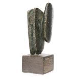 Peter Hayes - A small post war sculpture formed as three vertical slabs conjoined to make one