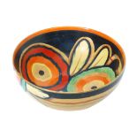 Carlton Ware - A 1930s Art Deco Handcraft high sided bowl decorated in the Hiawatha pattern,
