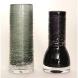 Bengt Edenfalk - Skruf - A post war Spun vase in amethyst cased in clear crystal,
