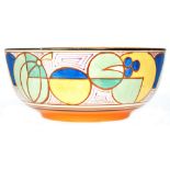 Clarice Cliff - Melon (Green) - A Holborn shape fruit bowl circa 1929/30 hand painted with a band