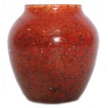 Monart - A 1930s Stone ware vase of ovoid form with collar neck, shape A,