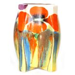 Clarice Cliff - Delecia Poppy - A shape 460 Stamford vase circa 1932 hand painted with stylised