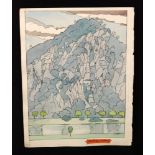 Albert Wainwright (1898-1943) - 'Mauseturm - Bingen am Rhein', ink and wash drawing, unframed,