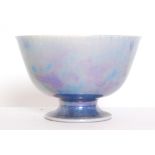 Ruskin Pottery - A large eggshell footed bowl decorated in an all over lavender lustre glaze,