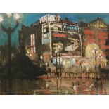 Edmund Blood (Mid 20th Century) - 'Piccadilly Circus', oil on board,