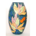 Carlton Ware - A 1930s Art Deco Handcraft vase decorated in the New Delphinium pattern,