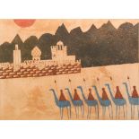 Julian Trevelyan, RA (1910-1988) - 'Camel Corps', etching with aquatint, signed,