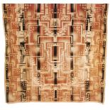 Unknown - A bolt of 1930s Art Deco velvet upholstery fabric with a geometric repeat pattern in