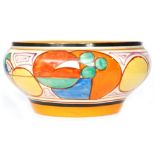 Clarice Cliff - Melon - An Ivor shape bowl circa 1930 hand painted with a band of abstract fruit