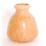 Ruskin Pottery - A vase of tapering form with a squat roll rim neck,