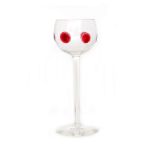 Koloman Moser - Bakalowits Meyr's Neffe - A wine glass single stem wine glass with ovoid bowl