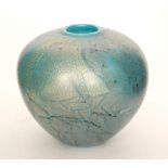 Michael Harris and William Walker - Isle of Wight - A later 20th Century Turquoise Azurene glass