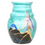 Clarice Cliff - Inspiration Caprice - A shape 358 vase circa 1930 hand painted with a stylised