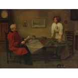 NOEL DENHOLM DAVIS, RA (1876-1950) - News from the Front, oil on canvas, signed and dated 1915,
