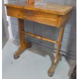 A 19th Century rosewood work table of rectangular form,