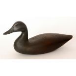 A plain brown decoy duck made in Bristol,