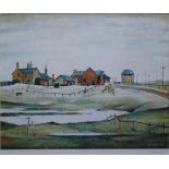 LAURENCE STEPHEN LOWRY, RBA, RA (1887-1976) - Landscape with Farm Buildings,