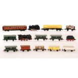 A Marklin OO gauge 0-6-0 locomotive and tender RM800, a 0-6-0 tank locomotive,