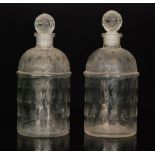 Two vintage Guerlain clear glass shop factice perfume bottles,