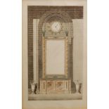 FRENCH SCHOOL (LATE 19TH CENTURY) - Design for a refectory interior, chromolithograph,