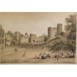 W INSULL, DUDLEY (PUBLISHER) - Interior View of the Court Yard Dudley Castle, lithograph,