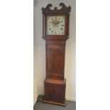 A mid 19th Century line inlaid mahogany longcase clock with an eight day movement,