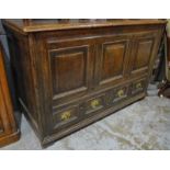 An 18th Century oak mule chest,