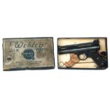 A Webley & Scott Mark 1 air pistol in original box