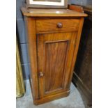 A late 19th to early 20th Century tray top pot cupboard,