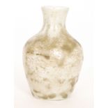 A small pottery vase of baluster form,