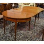 A 19th Century mahogany D-end dining table,