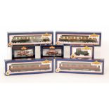 A large quantity of Bachmann 00 gauge coaches, wagons and rolling stock,