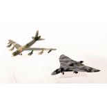 A collection of diecast and late plastic aircraft to incude Avro Vulcan bomber, Spitfire,