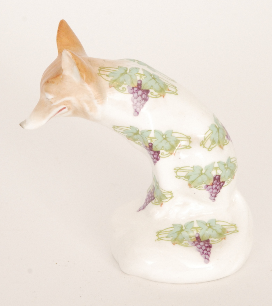 An early 20th Century Royal Doulton model of a seated fox with a wide grinning face, - Image 3 of 8