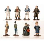 A collection of eight 19th Century painted lead figures taken from characters from the works of