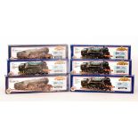 Four Bachmann 00 gauge BR standard 4-6-0 locomotives and tenders class 4 Nos 75014, 75020, 75069,