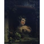 MANNER OF RICHARD COSWAY (1742-1821) - Young Bacchus, oil on board, framed,