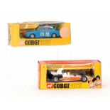 A Corgi Hillman Hunter No 302, boxed but missing kangaroo, Yardley McLaren M19A No 151,