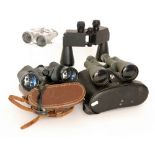 A pair of Aitchison's Boer War patent 1016 aluminum folding binoculars,