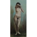 FRANCO MATANIA (1922-2006) - The Bashful Model, oil on board, signed, framed, 47.