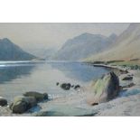 WILLIAM HEATON COOPER (1903-1995) - Morning on Crummock Shore, watercolour, signed, framed,