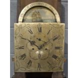 An 18th Century and later oak long case clock, with eight day and rocking ship movement,